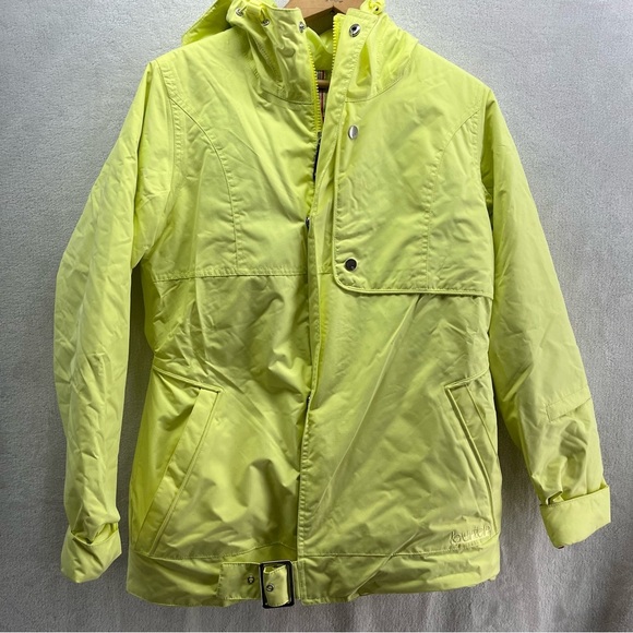 Burton DryRide Neon Green Women Ski Snow Jacket Sz Small Full Zip/Button Y2K - Picture 1 of 14